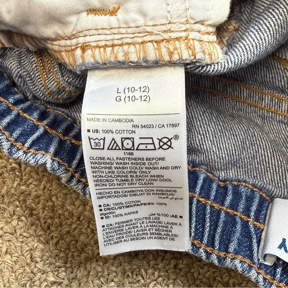 Old Navy: Girls High Waisted Button Front Jean Skirt, Size L(10-12)
